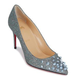 NIB Christian Louboutin Drama Glitter Pump, 38